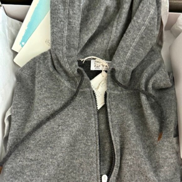 Brunello Cucinelli BRAND NEW 100% Cashmere Hoodie Sweater, Gray, Sz 50, $2695 RT - Picture 5 of 15